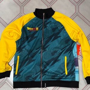Dragon Ball Z Men's Jacket - Teal and Yellow